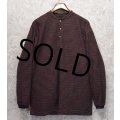 90’s【ビンテージ】USA製【BACHRACH】バクラック【黒×緑×エンジ】ボーダー【ヘンリーネック】【ロンＴ】【サイズＭ】 