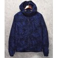 画像1: 【J.crew】【Ｊクルー】【紺×紫】【リーフ柄】【コットンパーカー】ヨットパーカー【サイズM】<br> (1)