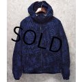 【J.crew】【Ｊクルー】【紺×紫】【リーフ柄】【コットンパーカー】ヨットパーカー【サイズM】 