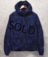 【J.crew】【Ｊクルー】【紺×紫】【リーフ柄】【コットンパーカー】ヨットパーカー【サイズM】 
