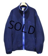 【ビンテージ】L.L.Bean【ＬＬビーン】【紺ｘ水色】【フルジップ】【フリースカーディガン】 