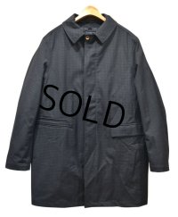 【ブルックスブラザーズ】【紺×黒ギンガム】【レインコート】【ステンカラーコート】【スプリングコート】【46R】 