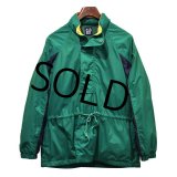 【ビンテージ】【オールドギャップ】【GAP】【緑ｘ紺】【ナイロン】【ハーフジップ】【ナイロンパーカー】アノラックパーカー【サイズＳ】 