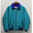 画像1: 80's~【ビンテージ】L.L.Bean【ＬＬビーン】【エメラルドグリーン×青】【ウォームアップジャケット】【レディースＬ】<br> (1)