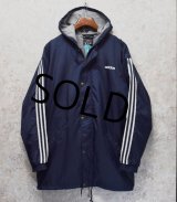 80〜90’ｓ【ビンテージ】【アディダス】adidas【紺×白ライン】ナイロンパーカー【万国旗タグ】【サイズM】 