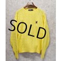 【ラルフローレン】POLO RALPH LAUREN【イエロー】ケーブル編み【コットンセーター】【サイズL】 