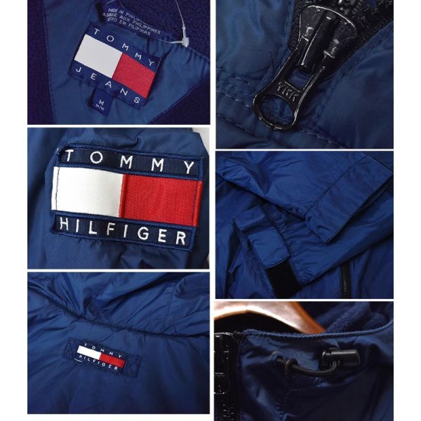 画像2: 【オールド】【Tommy Jeans】【トミーヒルフィガー】【裏フリース】【ナイロンプルオーバー】【サイズM】 