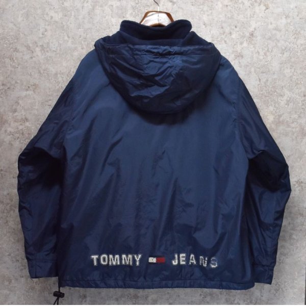 画像5: 【オールド】【Tommy Jeans】【トミーヒルフィガー】【裏フリース】【ナイロンプルオーバー】【サイズM】 