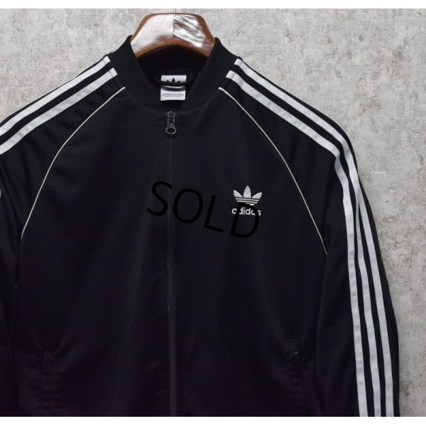 画像4: デッドストック【ビンテージ】【アディダス】adidas【黒×白ライン】ジャージ【トラックジャケット】【トラックジャージ】【ボーイズＬ】 