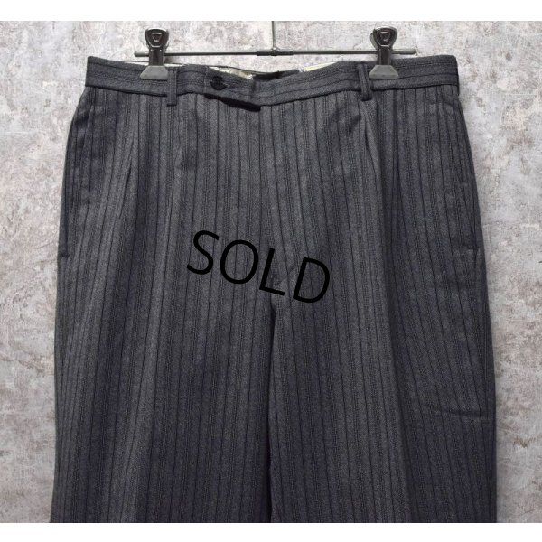 画像6: ほぼ未使用‼ ビンテージ【ドイツ製?】【グレーストライプ】【ウールスラックス】【W31程度】