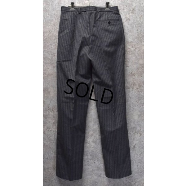画像4: ほぼ未使用‼ ビンテージ【ドイツ製?】【グレーストライプ】【ウールスラックス】【W31程度】