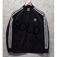 デッドストック【ビンテージ】【アディダス】adidas【黒×白ライン】ジャージ【トラックジャケット】【トラックジャージ】【ボーイズＬ】 