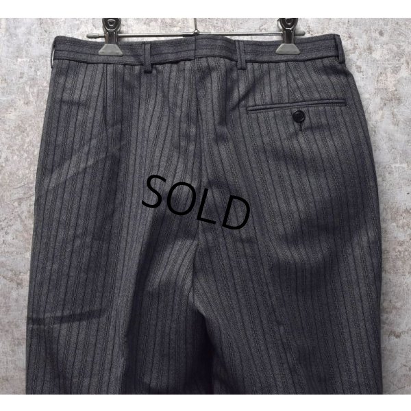 画像5: ほぼ未使用‼ ビンテージ【ドイツ製?】【グレーストライプ】【ウールスラックス】【W31程度】