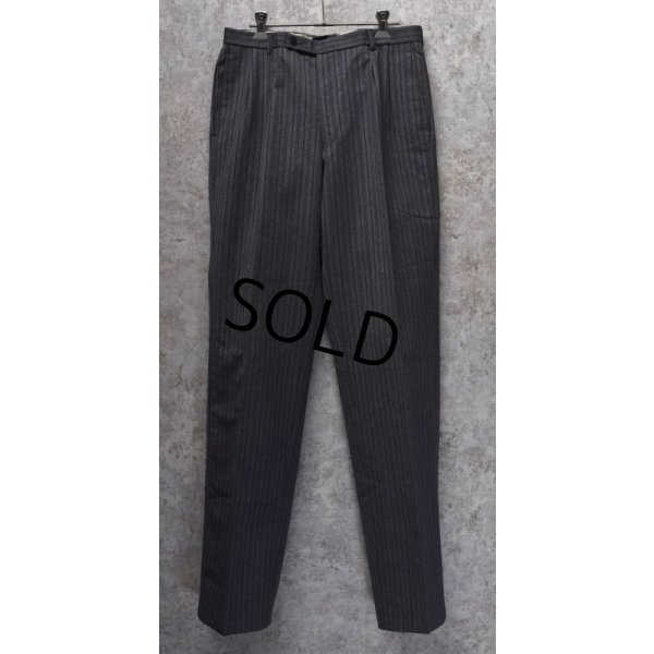 画像3: ほぼ未使用‼ ビンテージ【ドイツ製?】【グレーストライプ】【ウールスラックス】【W31程度】