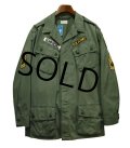 60's【ビンテージ】【米軍実物】U.S.ARMY【ノンリップ】初期型【ジャングルファティーグシャツ】【ファティーグジャケット】【M-long】 