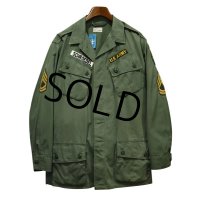  60's【ビンテージ】【米軍実物】U.S.ARMY【ノンリップ】初期型【ジャングルファティーグシャツ】【ファティーグジャケット】【M-long】 