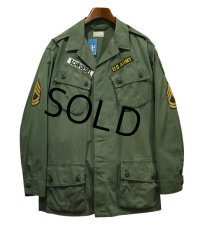  60's【ビンテージ】【米軍実物】U.S.ARMY【ノンリップ】初期型【ジャングルファティーグシャツ】【ファティーグジャケット】【M-long】 