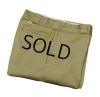 80's~【USA製】【ビンテージ】ディッキーズ【Dickies】【ベージュ】【ポリコットン】【ワークパンツ】【33×34】 