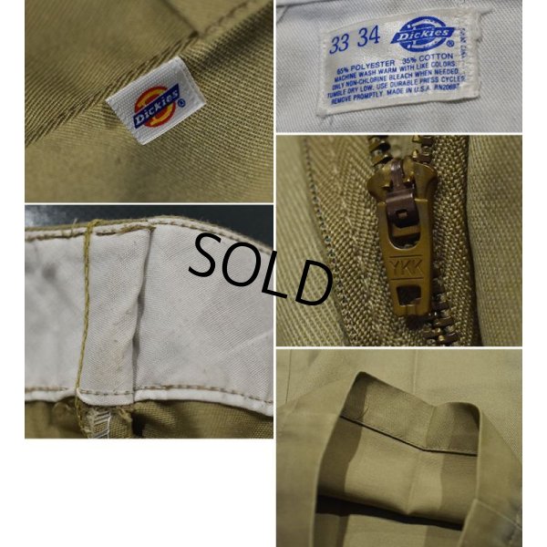 画像3: 80's~【USA製】【ビンテージ】ディッキーズ【Dickies】【ベージュ】【ポリコットン】【ワークパンツ】【33×34】