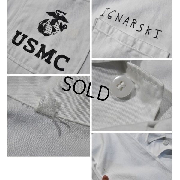 画像2: 50's【ビンテージ】【米軍実物】【USMC】白【IGNARSKI】【フードハンドラージャケット】 