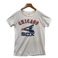 70's【ビンテージ】【USA製】白【CHICAGO SOX】ホワイトソックス【Tシャツ】【サイズＬ】 