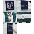 画像2: 【ビンテージ】【オールドギャップ】【GAP】ギャップ 【緑ｘ白ストライプ】【２タックショートパンツ】【短パン】【コットンショーツ】【W30】<br> (2)