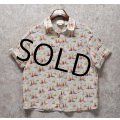 【CYNTHIA ROWLEY】【シンシア ローリー】【ヨット柄】【リネン】【半袖シャツ】【レディース古着】【サイズS】 