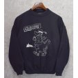 画像1: 【フランス製？】ビンテージ【Jean Luc Darlet】黒【恐竜】【CRACOW】【スウェット】【サイズS程度】<br> (1)