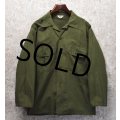 【60's】【ビンテージ】【B.V.D】u.s.army【PX品】【コットンポプリン】【ユーティリティシャツ】【サイズＬ】 