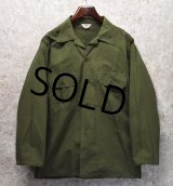 【60's】【ビンテージ】【B.V.D】u.s.army【PX品】【コットンポプリン】【ユーティリティシャツ】【サイズＬ】 