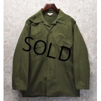 【60's】【ビンテージ】【B.V.D】u.s.army【PX品】【コットンポプリン】【ユーティリティシャツ】【サイズＬ】 