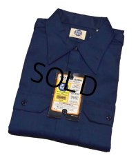 70's【デッドストック】USA製【ビンテージ】【BIG BEN by wrangler】【ビッグベン】【紺】【ワークシャツ】【16 1/2  L-SHORT】  