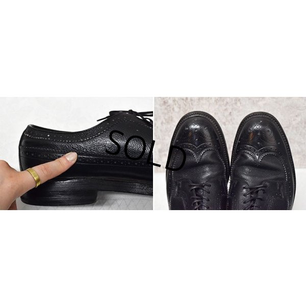 画像3: 【USA製】【ビンテージ】【HANOVER】【ハノーバー】黒【ウィングチップ】レザーシューズ【10 D/B】