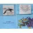 画像2: 【USA製】【ビンテージ】【HARLE QUIN】【ハーレークイーン】【魚】【水色】マルチプリント【Tシャツ】【サイズL】 <br> (2)