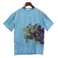 画像1: 【USA製】【ビンテージ】【HARLE QUIN】【ハーレークイーン】【魚】【水色】マルチプリント【Tシャツ】【サイズL】 <br> (1)