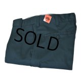 80's【デッドストック】【USA製】【ビンテージ】【GARMENT CORP OF AMERICA】【ガーメントコープオブアメリカ】緑【ワークパンツ】【34ｘ30】 