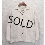 【ビンテージ】Eddie Bauer【エディーバウアー】【生成り】【リネンジャケット】レディースＭ【レディース古着】  