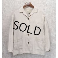 【ビンテージ】Eddie Bauer【エディーバウアー】【生成り】【リネンジャケット】レディースＭ【レディース古着】  