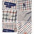 画像2:  【Ralph lauren】【ラルフローレン】生成りｘ赤ｘ青【チェック柄】【ボタンダウンシャツ】【サイズＬ】 <br> (2)