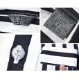 画像2: 【ビンテージ】【STREET CLOSED】【白ｘ黒ストライプ】【ポリコットンシャツ】【15-1/2】<br> (2)