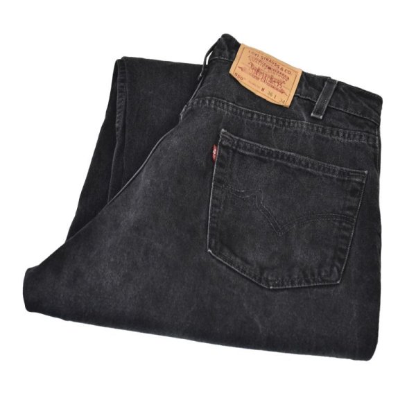 画像1: 90's【USA製】【ビンテージ】【LEVI'S】【リーバイス】【550】【ブラックデニム】【36x34】 