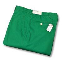 【デッドストック】【USA製】ビンテージ【Brooks Brothers】【ブルックスブラザーズ】【緑】【ポリコットンスラックス】【W32】 