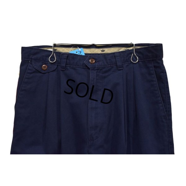 画像4: 90's【ビンテージ】【DOCKERS】ドッカーズ【紺】【２タックコットンパンツ】【32ｘ34】 