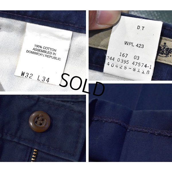 画像3: 90's【ビンテージ】【DOCKERS】ドッカーズ【紺】【２タックコットンパンツ】【32ｘ34】 