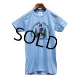 ほぼ未使用!!【ビンテージ】【Cal Cru】カルクルー【International volks＆march】【Fort Jackson S.C.】水色【Tシャツ】サイズＳ 