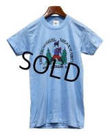 ほぼ未使用!!【ビンテージ】【Cal Cru】カルクルー【International volks＆march】【Fort Jackson S.C.】水色【Tシャツ】サイズＳ 