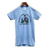 ほぼ未使用!!【ビンテージ】【Cal Cru】カルクルー【International volks＆march】【Fort Jackson S.C.】水色【Tシャツ】サイズＳ 