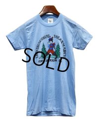 ほぼ未使用!!【ビンテージ】【Cal Cru】カルクルー【International volks＆march】【Fort Jackson S.C.】水色【Tシャツ】サイズＳ 