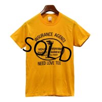 70's∼ USA製 ビンテージ【Stedman】【ステッドマン】【黄色】【Insurance agents need love too】Tシャツ【サイズM】 