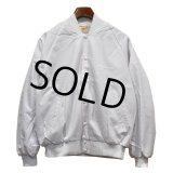 デッドストック【USA製】ビンテージ【AUBURN  SPORTSWEAR】アーバンスポーツウェア【CHASAE】白【スナップブルゾン】【サイズＬ】 